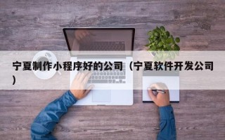 大理宁夏制作小程序好的公司（宁夏软件开发公司）